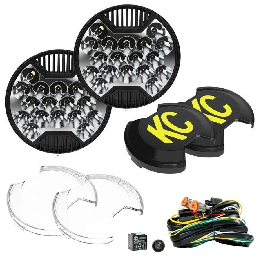 KC HiLiTES SlimLite® 8" LED - Master Kit - Pair