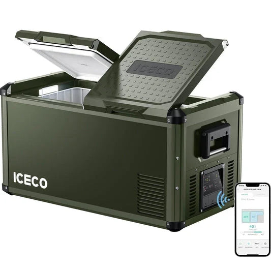 ICECO VL75 Pro Dual Zone 79QT Portable Cooler Olive