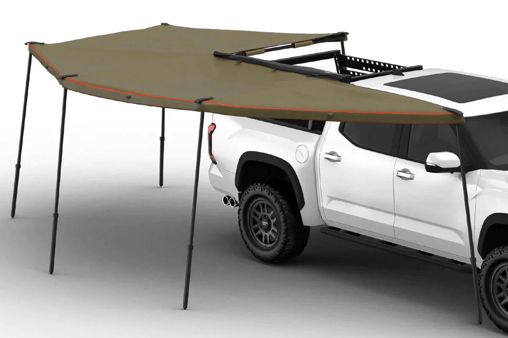 270 Degree Awning XL — Passenger Side, C-Channel Aluminum, Olive - Precision Upgrades