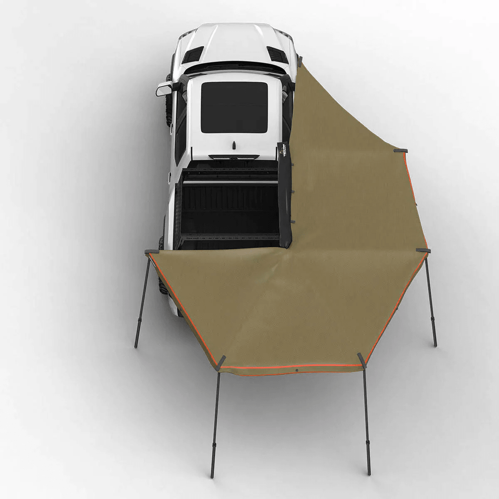 270 Degree Awning XL — Passenger Side, C-Channel Aluminum, Olive - Precision Upgrades