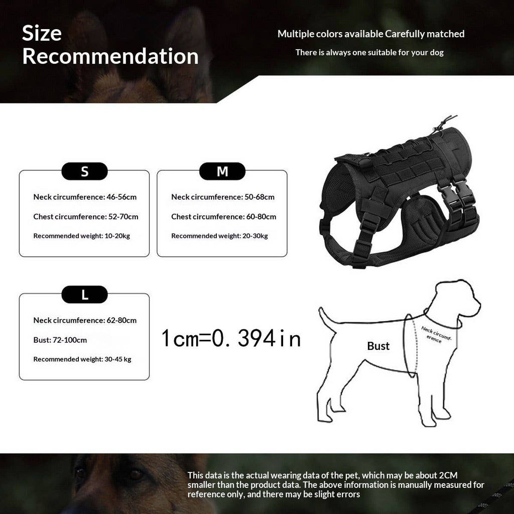 Tactical Dog Harness Vest for Large Dogs_CWMM12456