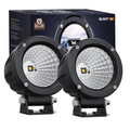 Nilight 3 Inch 10W 1080LM Flood Round Built-in EMC LED Work Lights (Pair)