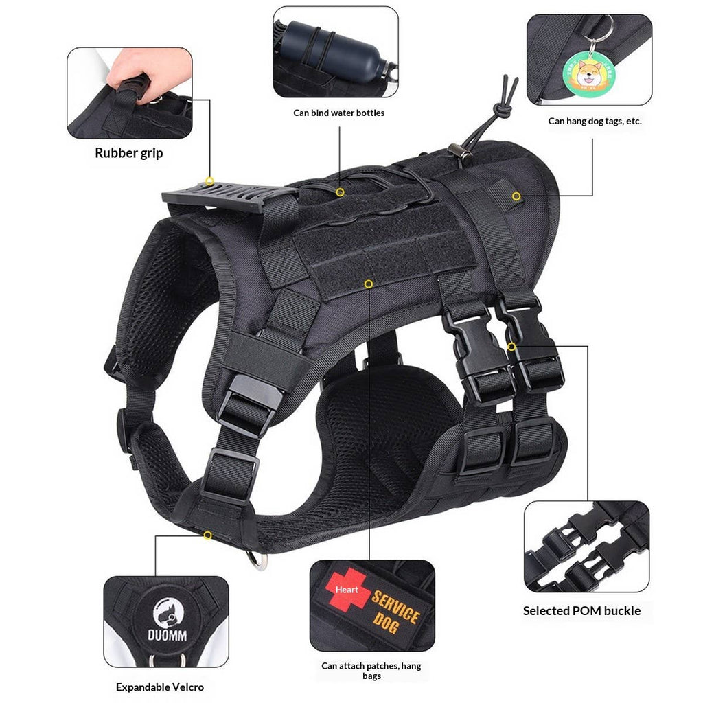 Tactical Dog Harness Vest for Large Dogs_CWMM12456