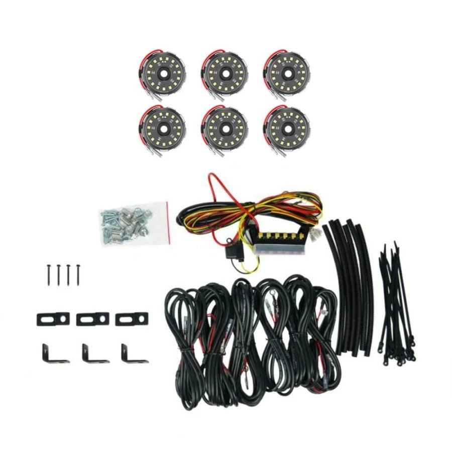 KC HiLiTES Cyclone V2 LED Universal Rock Light Kit (6-PC Amber System)