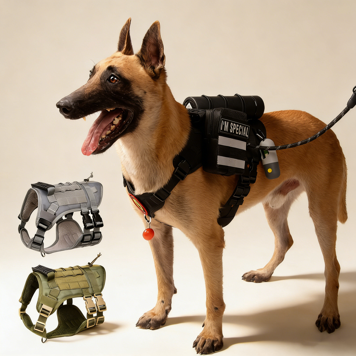 Tactical Dog Harness Vest for Large Dogs_CWMM12456