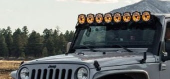 KC HiLiTES Gravity Titan Overhead LED Light Bar System for Jeep Wrangler JK (2007-2018)