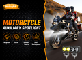 Nilight Motorcycle Driving Lights 2.5 Inch White Amber Spot Beam Fog Light LED Pods