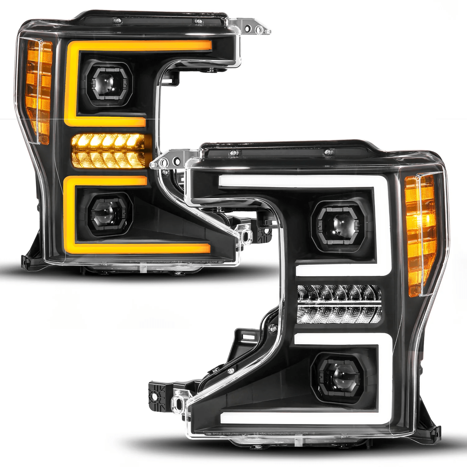 AlphaRex Z-Series Full LED Projector Headlights — Ford F-250/F-350 Super Duty (2020-2022), Black Housing - Precision Upgrades