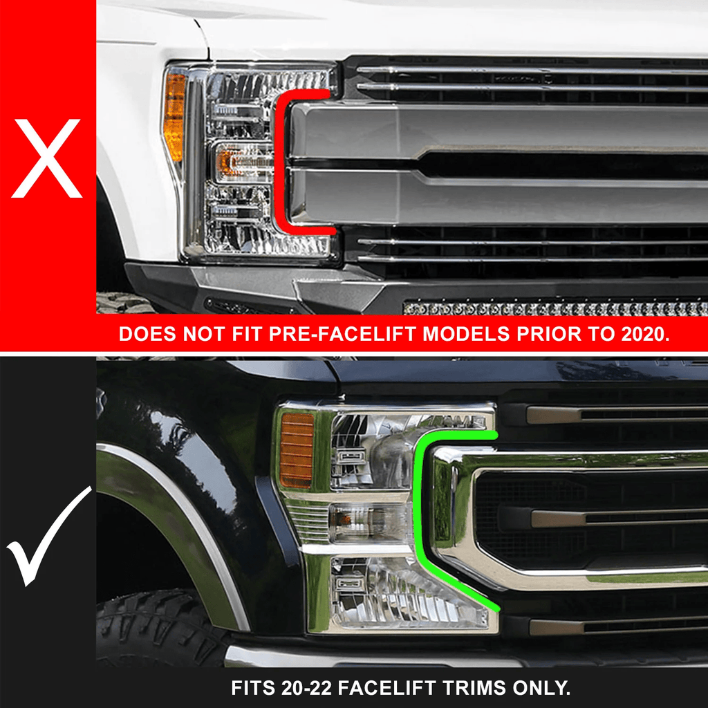 AlphaRex Z-Series Full LED Projector Headlights — Ford F-250/F-350 Super Duty (2020-2022), Black Housing - Precision Upgrades