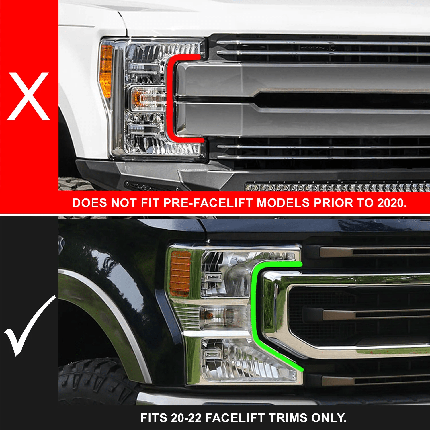 AlphaRex Z-Series Full LED Projector Headlights — Ford F-250/F-350 Super Duty (2020-2022), Black Housing - Precision Upgrades