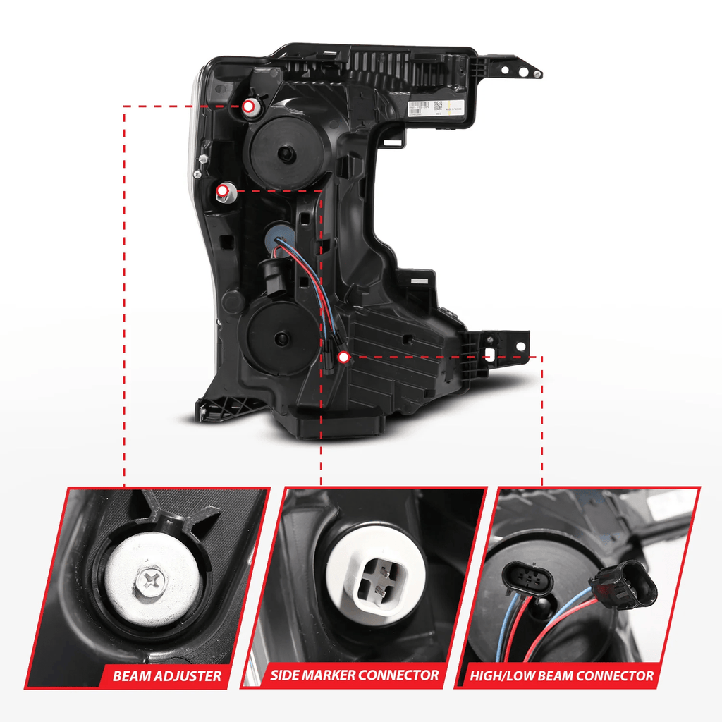 AlphaRex Z-Series Full LED Projector Headlights — Ford F-250/F-350 Super Duty (2020-2022), Black Housing - Precision Upgrades