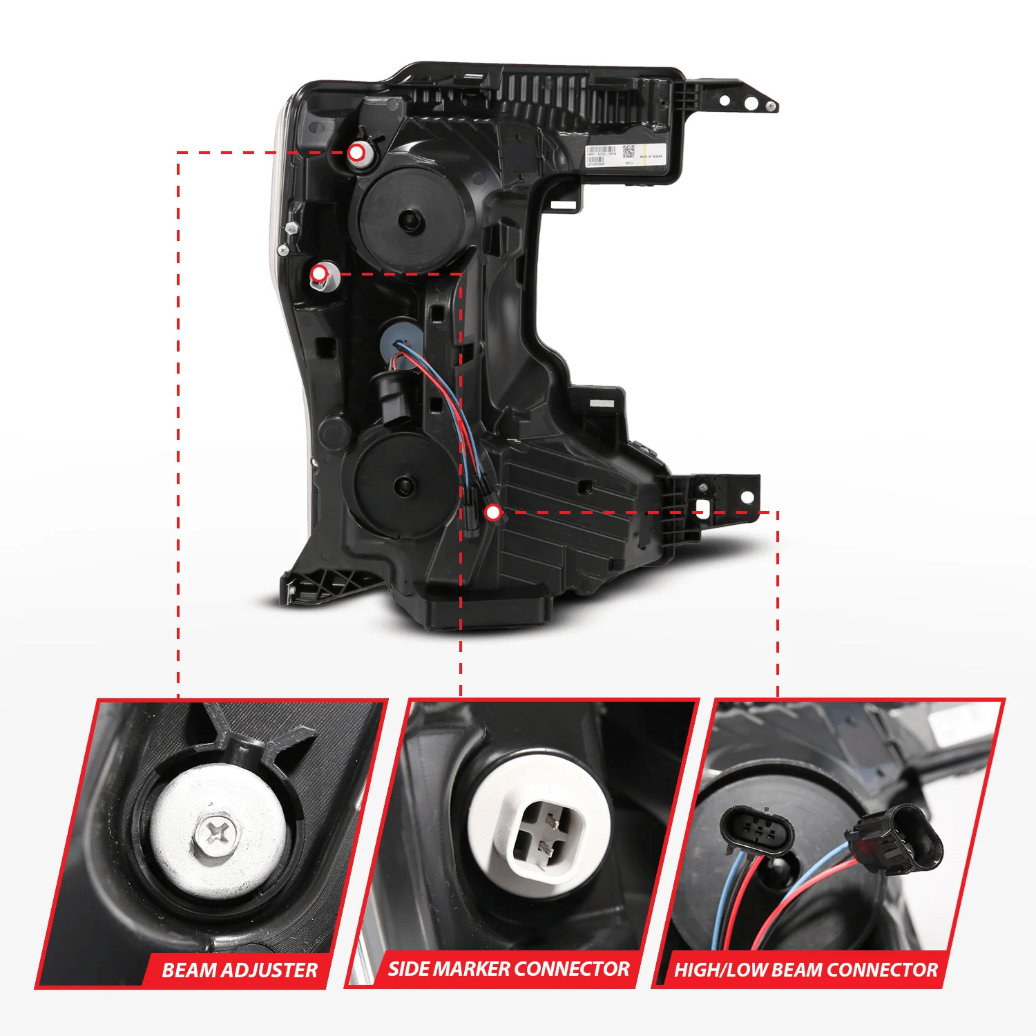 AlphaRex Z-Series Full LED Projector Headlights — Ford F-250/F-350 Super Duty (2020-2022), Black Housing - Precision Upgrades