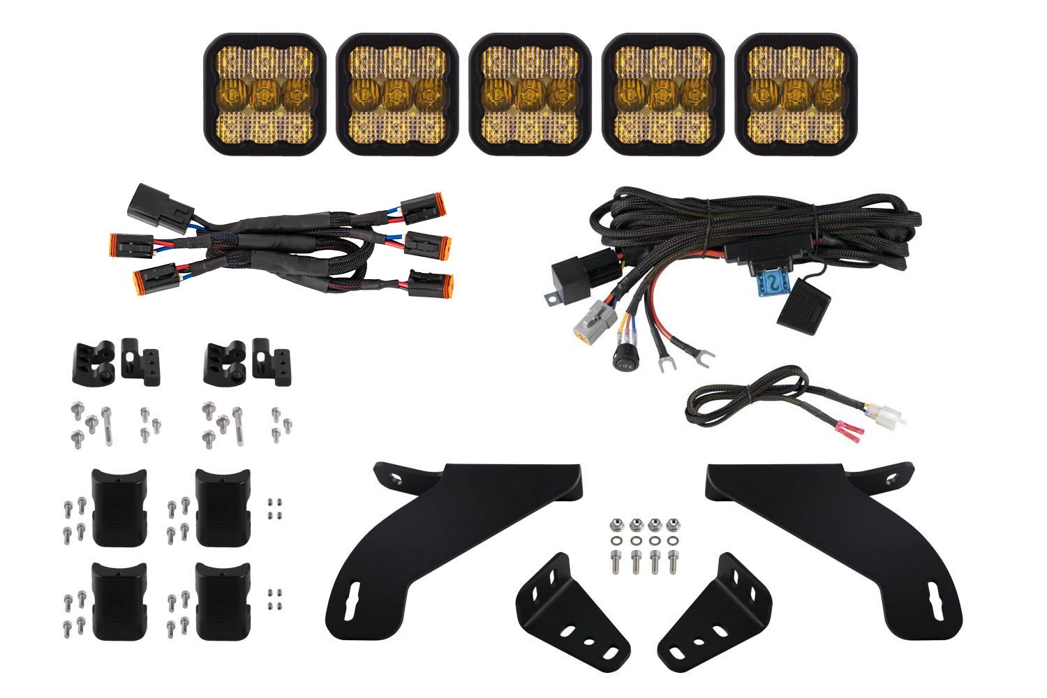 SS5 Pro Grille CrossLink Yellow Lightbar Kit for 2021-2023 Ford F-150