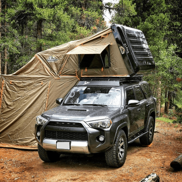 Tuff Stuff Alpha Hardshell Rooftop Tent — ABS, 2-3 Person, Black - Precision Upgrades