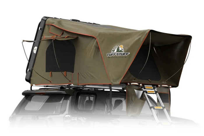 Tuff Stuff Alpha Hardshell Rooftop Tent — ABS, 2-3 Person, Black - Precision Upgrades