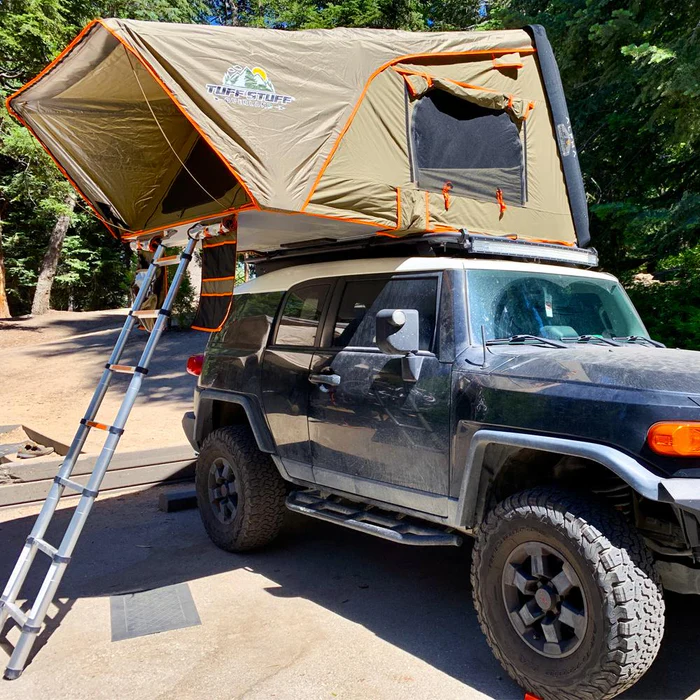 Tuff Stuff Alpha Hardshell Rooftop Tent — ABS, 2-3 Person, Black - Precision Upgrades